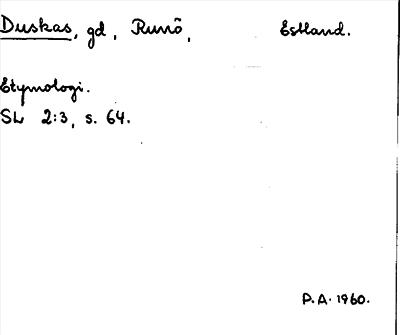 Bild på arkivkortet för arkivposten Duskas