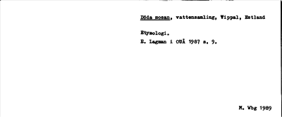 Bild på arkivkortet för arkivposten Döda mosan