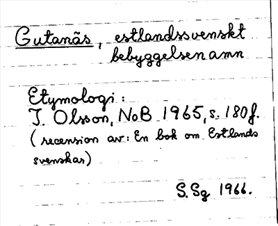 Bild på arkivkortet för arkivposten Gutanäs