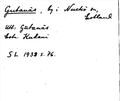 Bild på arkivkortet för arkivposten Gutanäs