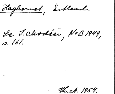 Bild på arkivkortet för arkivposten Haghornet