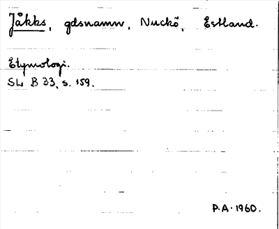 Bild på arkivkortet för arkivposten Jåkks