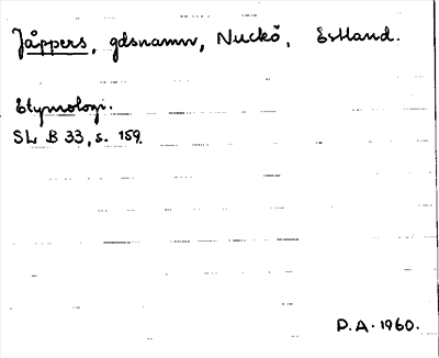 Bild på arkivkortet för arkivposten Jåppers