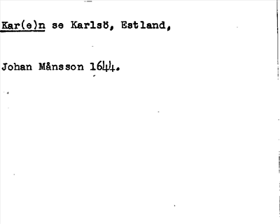 Bild på arkivkortet för arkivposten Kar(e)n