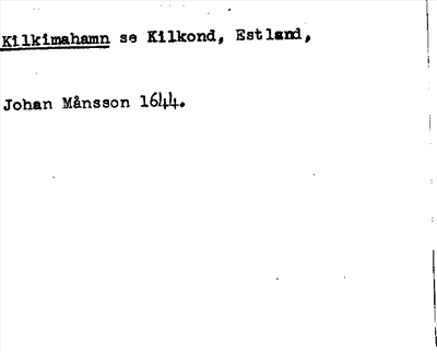 Bild på arkivkortet för arkivposten Kilkimahamn