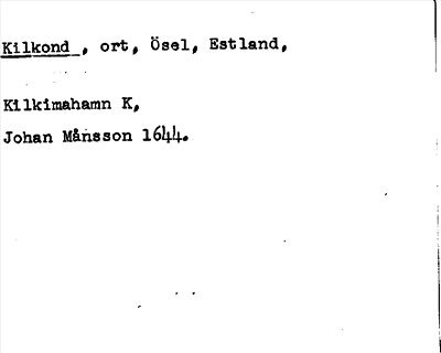 Bild på arkivkortet för arkivposten Kilkond