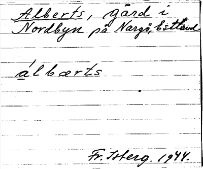 Bild på arkivkortet för arkivposten Alberts
