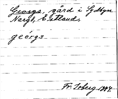 Bild på arkivkortet för arkivposten Georgs