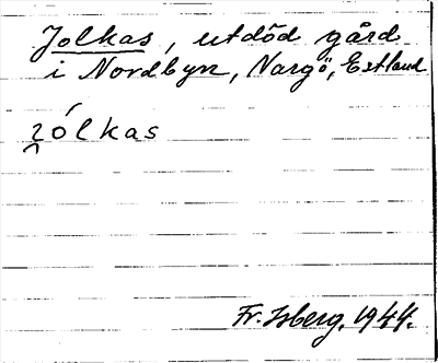 Bild på arkivkortet för arkivposten Jolkas
