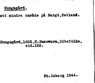 Bild på arkivkortet för arkivposten Kungsgård