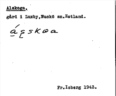 Bild på arkivkortet för arkivposten Alskoga