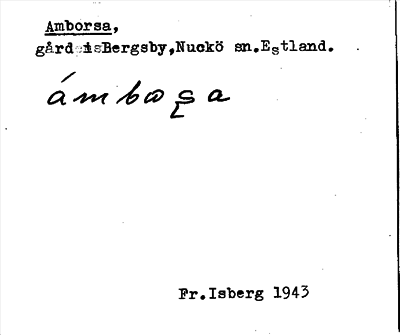 Bild på arkivkortet för arkivposten Amborsa