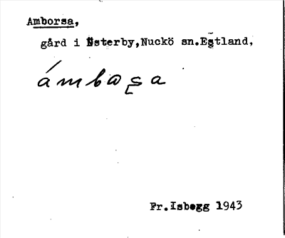 Bild på arkivkortet för arkivposten Amborsa
