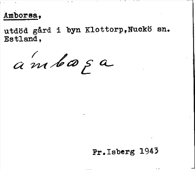 Bild på arkivkortet för arkivposten Ambrosa