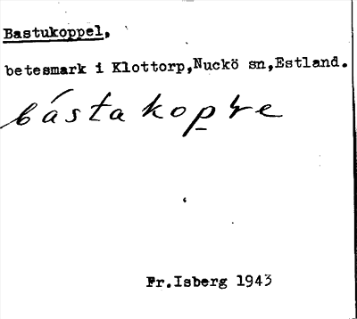 Bild på arkivkortet för arkivposten Bastukoppel