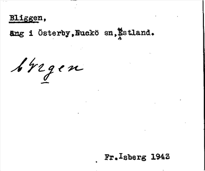 Bild på arkivkortet för arkivposten Bliggen