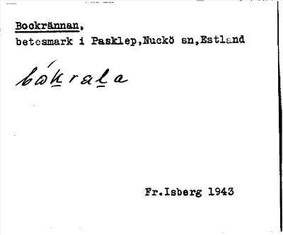 Bild på arkivkortet för arkivposten Bockrännan