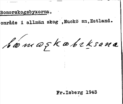 Bild på arkivkortet för arkivposten Bomorskogsbyxorna