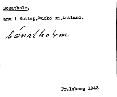Bild på arkivkortet för arkivposten Bonatholm