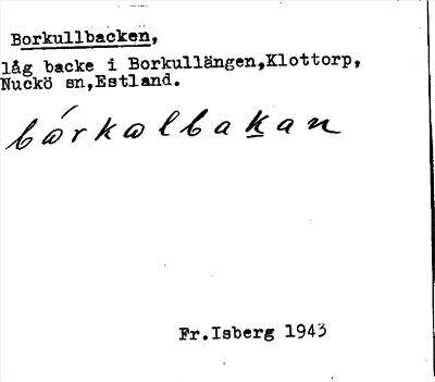 Bild på arkivkortet för arkivposten Borkullbacken