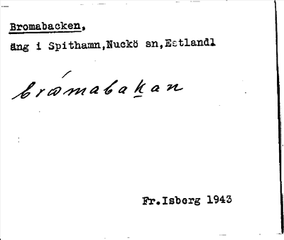 Bild på arkivkortet för arkivposten Bromabacken