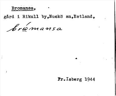 Bild på arkivkortet för arkivposten Bromansa