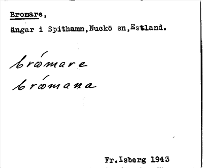 Bild på arkivkortet för arkivposten Bromare