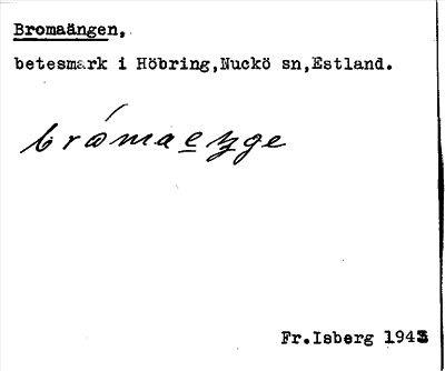 Bild på arkivkortet för arkivposten Bromaängen