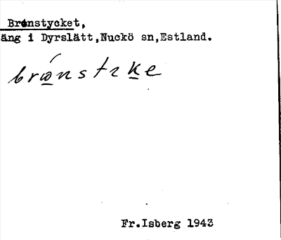 Bild på arkivkortet för arkivposten Bronstycket