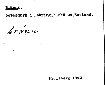 Bild på arkivkortet för arkivposten Bränna