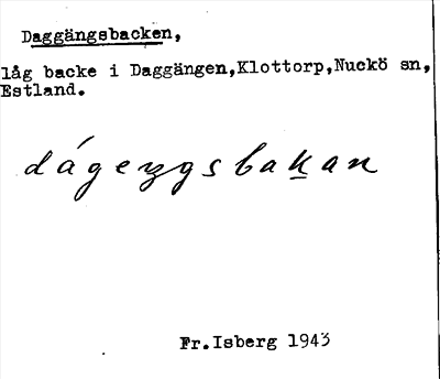 Bild på arkivkortet för arkivposten Daggängsbacken