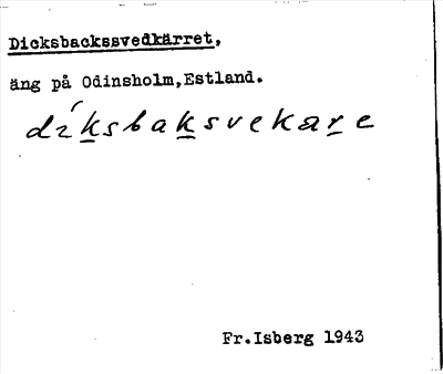 Bild på arkivkortet för arkivposten Dicksbackssvedkärret