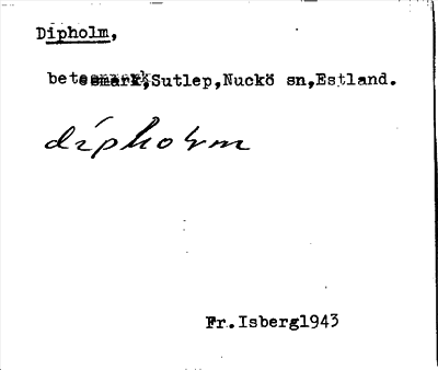 Bild på arkivkortet för arkivposten Dipholm