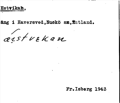 Bild på arkivkortet för arkivposten Estvikan