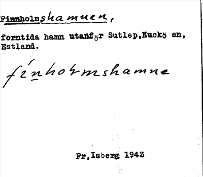 Bild på arkivkortet för arkivposten Finnholmshamnen