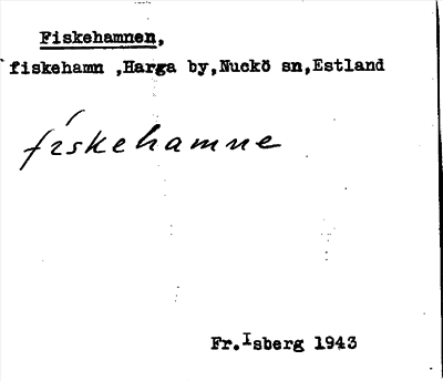 Bild på arkivkortet för arkivposten Fiskehamnen