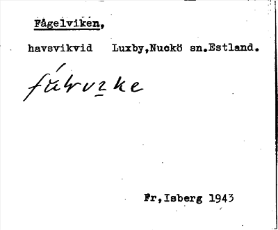 Bild på arkivkortet för arkivposten Fågelviken