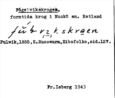 Bild på arkivkortet för arkivposten Fågelvikskrogen
