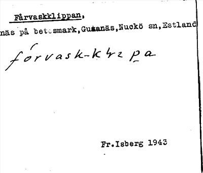 Bild på arkivkortet för arkivposten Fårvaskklippan