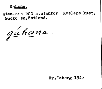 Bild på arkivkortet för arkivposten Gahona
