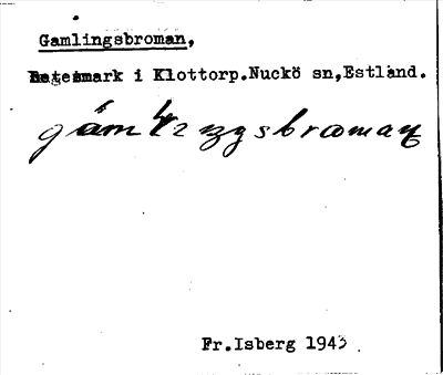 Bild på arkivkortet för arkivposten Gamlingsbroman