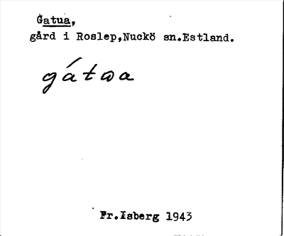 Bild på arkivkortet för arkivposten Gatua