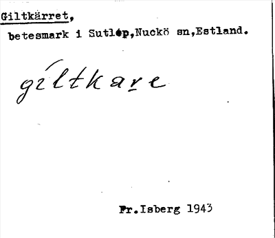 Bild på arkivkortet för arkivposten Giltkärret