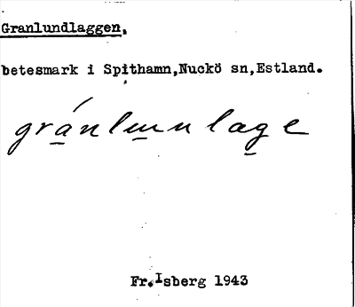 Bild på arkivkortet för arkivposten Granlundlaggen