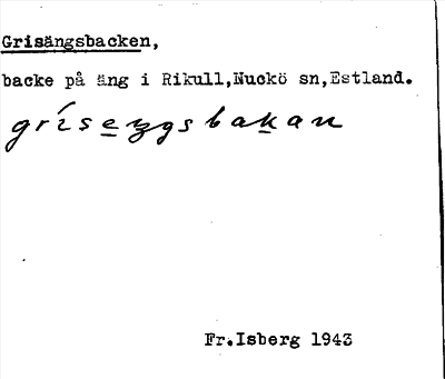 Bild på arkivkortet för arkivposten Grisängsbacken