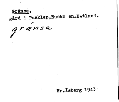 Bild på arkivkortet för arkivposten Gränsa