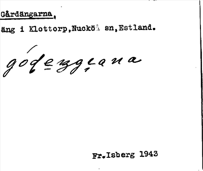 Bild på arkivkortet för arkivposten Gårdängarna