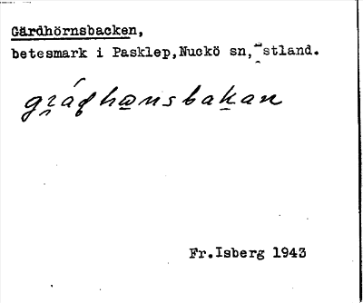 Bild på arkivkortet för arkivposten Gärdhörnsbacken