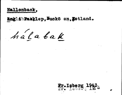 Bild på arkivkortet för arkivposten Hallonback
