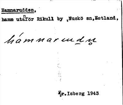 Bild på arkivkortet för arkivposten Hamnarudden